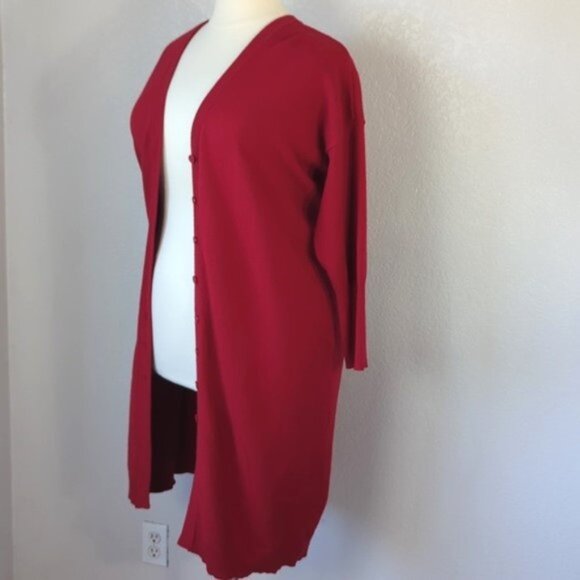Torrid 2X Long V-Neck Cardigan Duster Sweater Dress - Picture 7 of 11